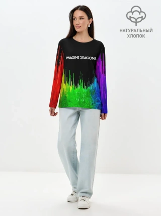 Лонгслив женский. Хлопок / IMAGINE DRAGONS