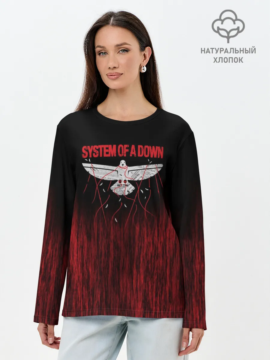 Лонгслив женский. Хлопок / System of a Down