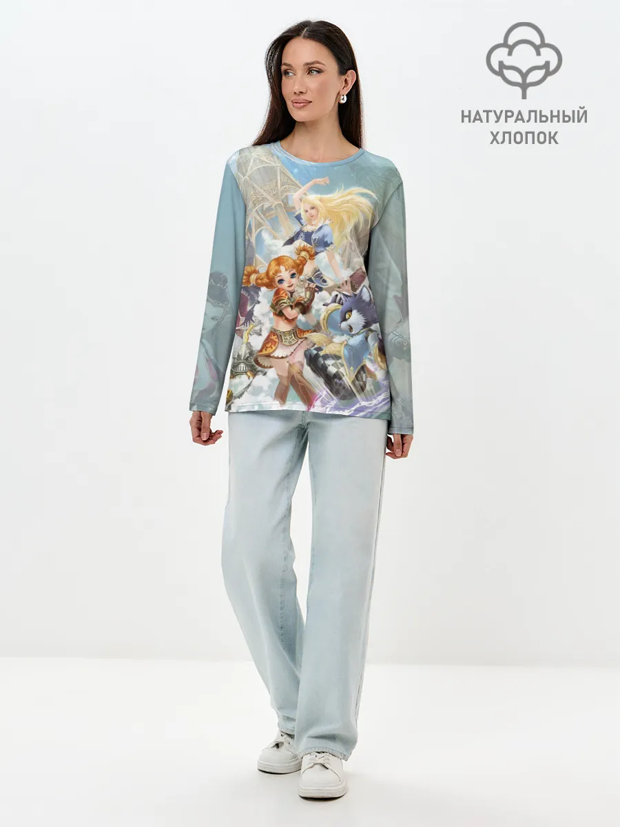 Лонгслив женский. Хлопок / La la la