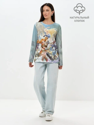 Лонгслив женский. Хлопок / La la la