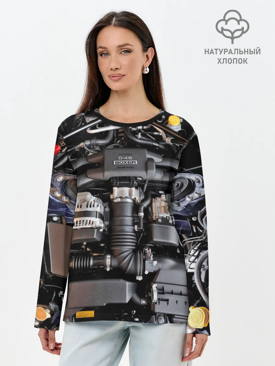 Лонгслив женский. Хлопок / Engine