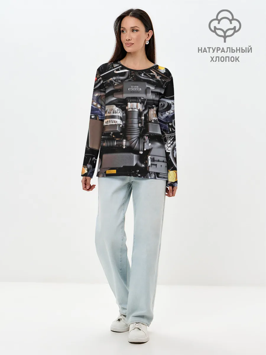 Лонгслив женский. Хлопок / Engine