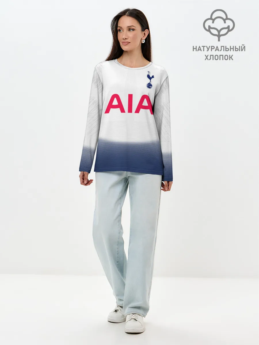 Лонгслив женский. Хлопок / Tottenham home 18-19