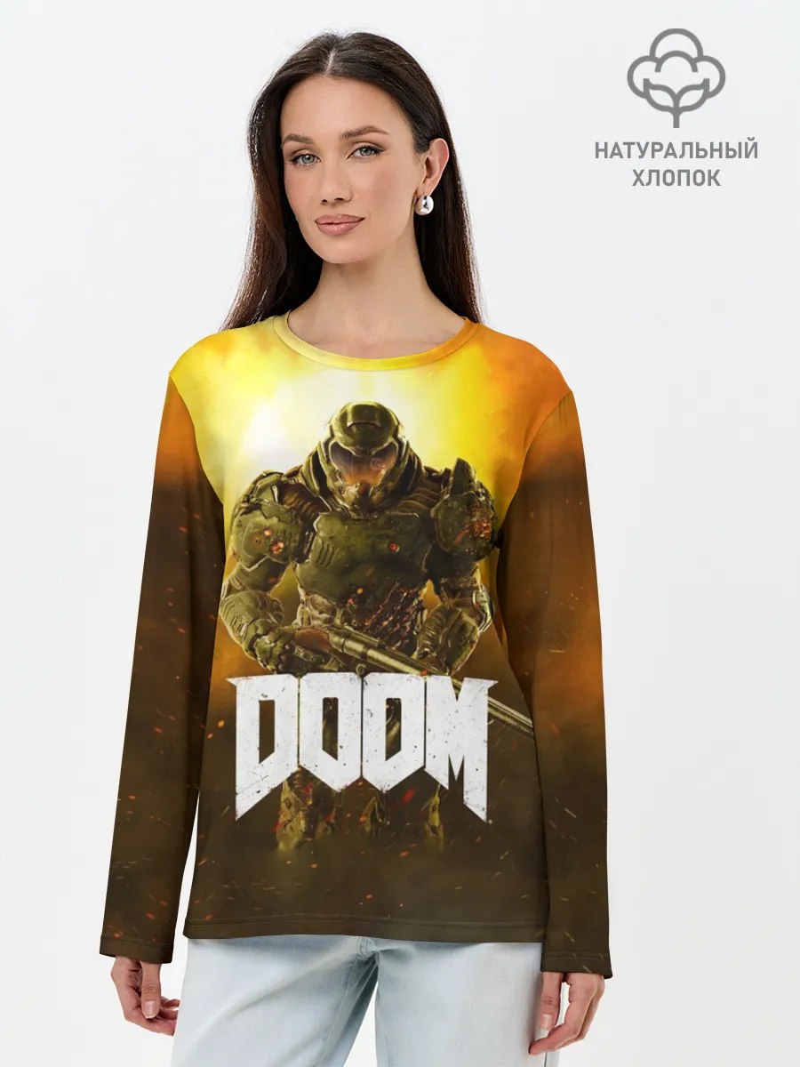 Лонгслив женский. Хлопок / DOOM 2016