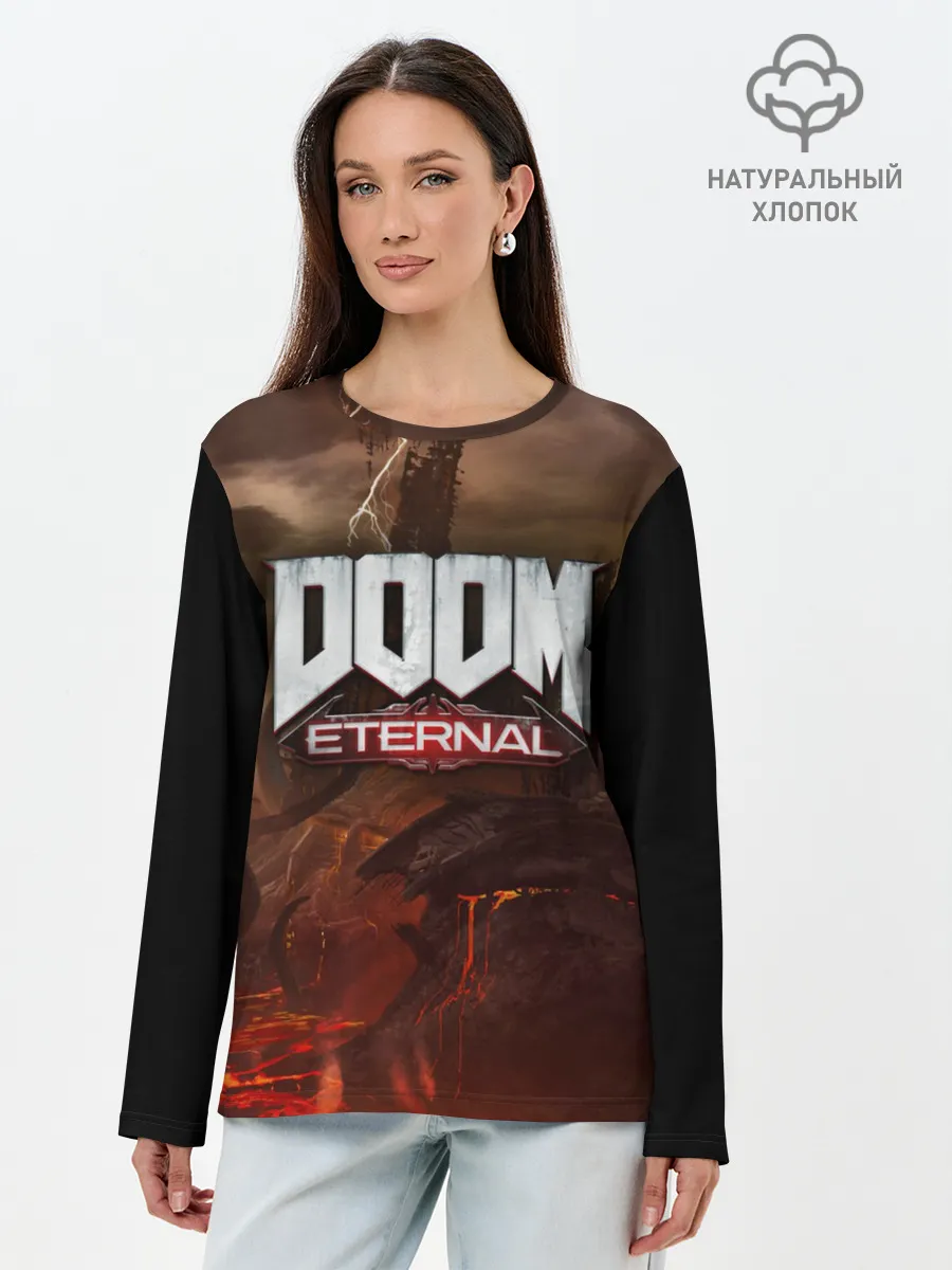 Лонгслив женский. Хлопок / DOOM Eternal