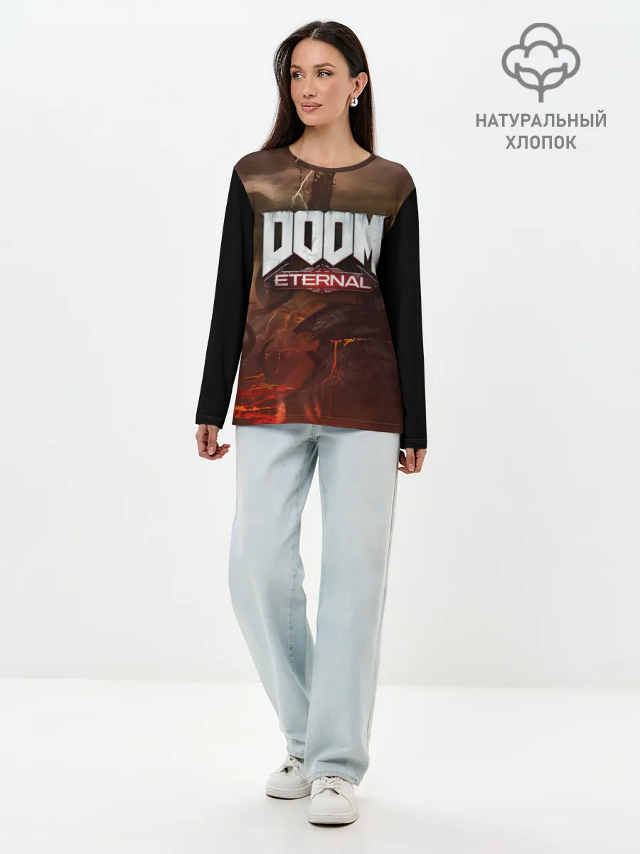Лонгслив женский. Хлопок / DOOM Eternal