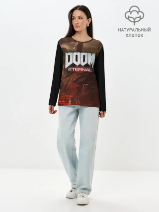Лонгслив женский. Хлопок / DOOM Eternal