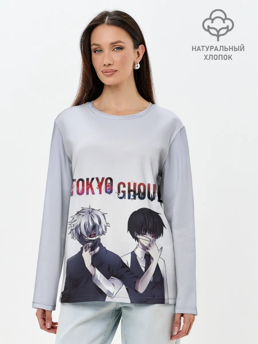 Лонгслив женский. Хлопок / Токийский гуль