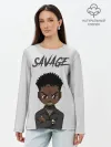 Лонгслив женский. Хлопок / 21 Savage