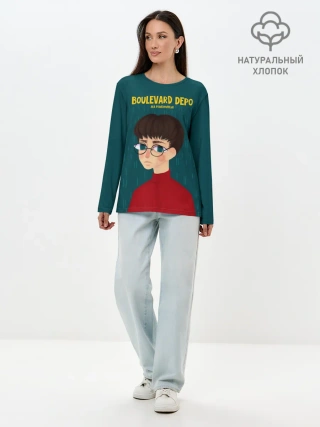 Лонгслив женский. Хлопок / Boulevard Depo / Powerpuff Luv