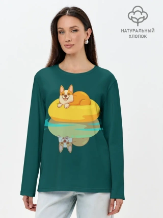 Лонгслив женский. Хлопок / Корги