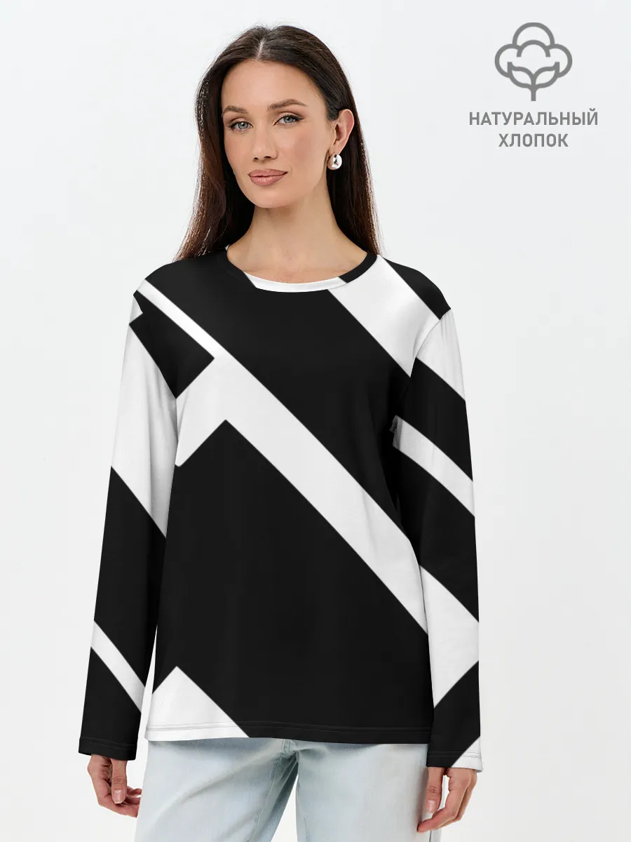 Лонгслив женский. Хлопок / Geometry