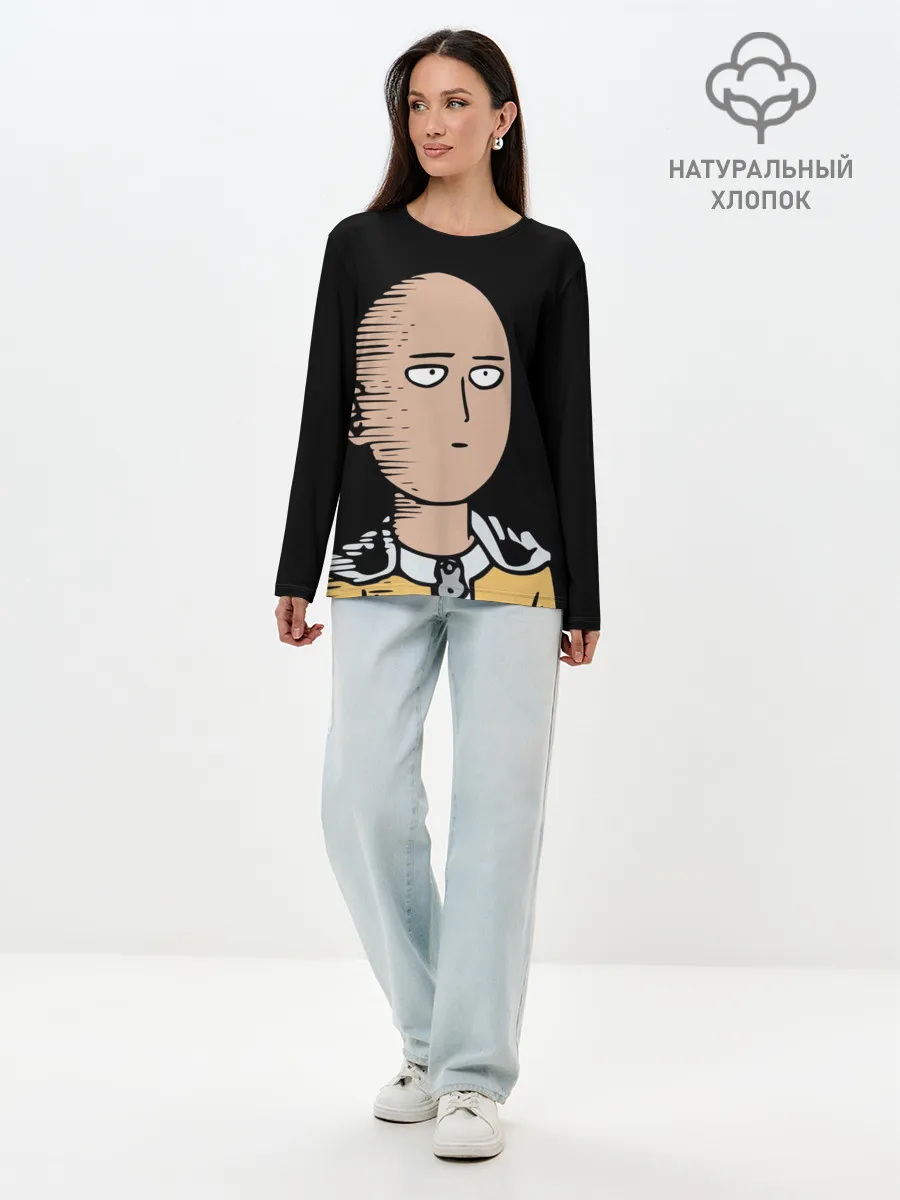Лонгслив женский. Хлопок / One-Punch Man Ванпачмен