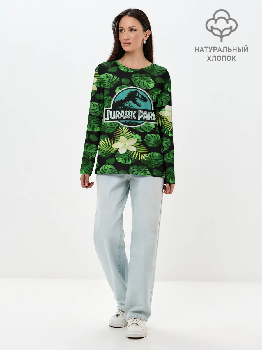 Лонгслив женский. Хлопок / Мир юрского периода