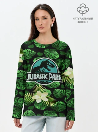 Лонгслив женский. Хлопок / Мир юрского периода