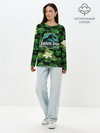 Лонгслив женский. Хлопок / Мир юрского периода