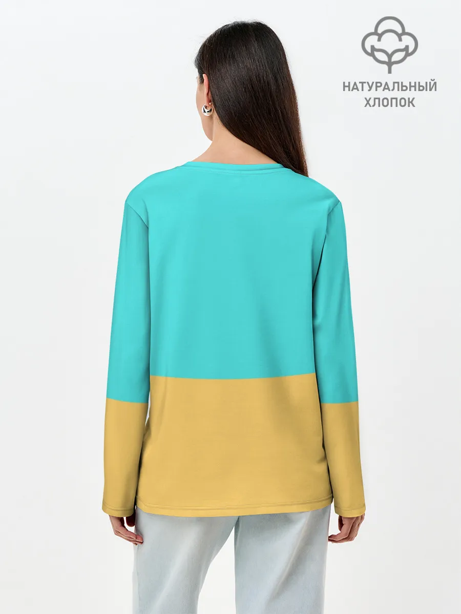 Лонгслив женский. Хлопок / Пирамиды Египта