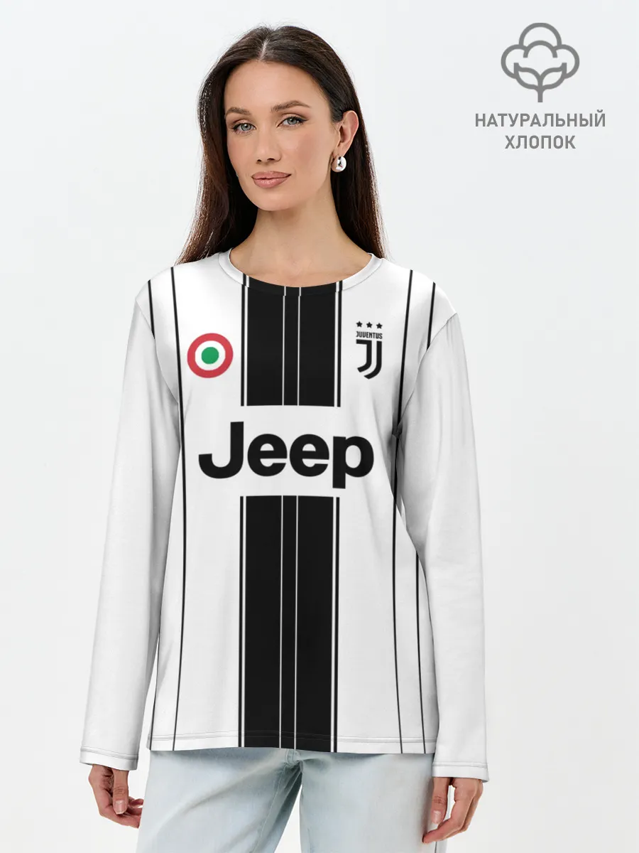Лонгслив женский. Хлопок / JUVENTUS.