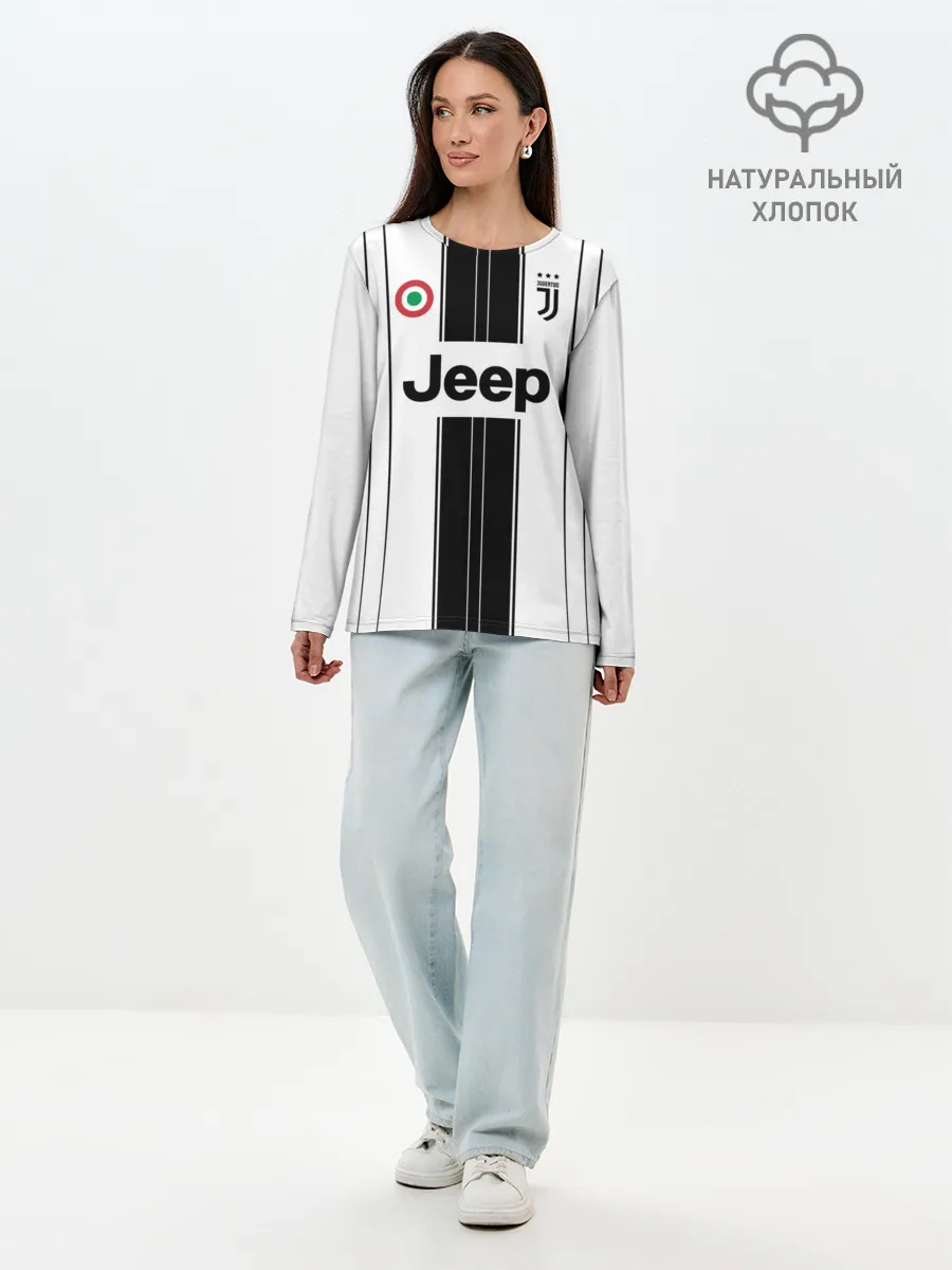 Лонгслив женский. Хлопок / JUVENTUS.