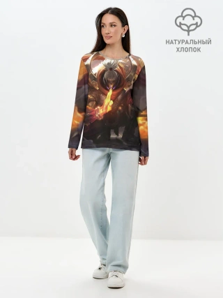Лонгслив женский. Хлопок / ЛИГА ЛЕГЕНД