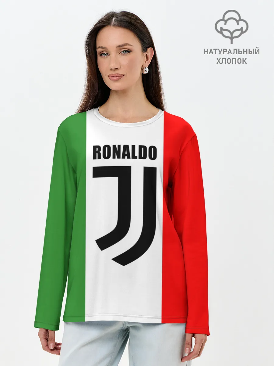 Лонгслив женский. Хлопок / Ronaldo Juventus Italy
