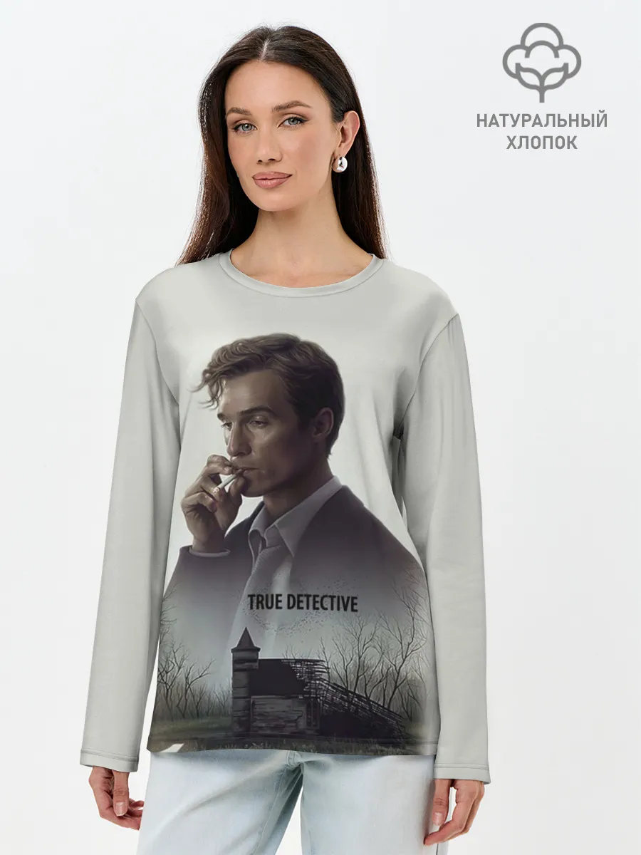 Лонгслив женский. Хлопок / True Detective