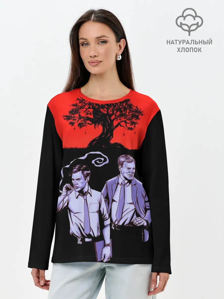 Лонгслив женский. Хлопок / True Detective