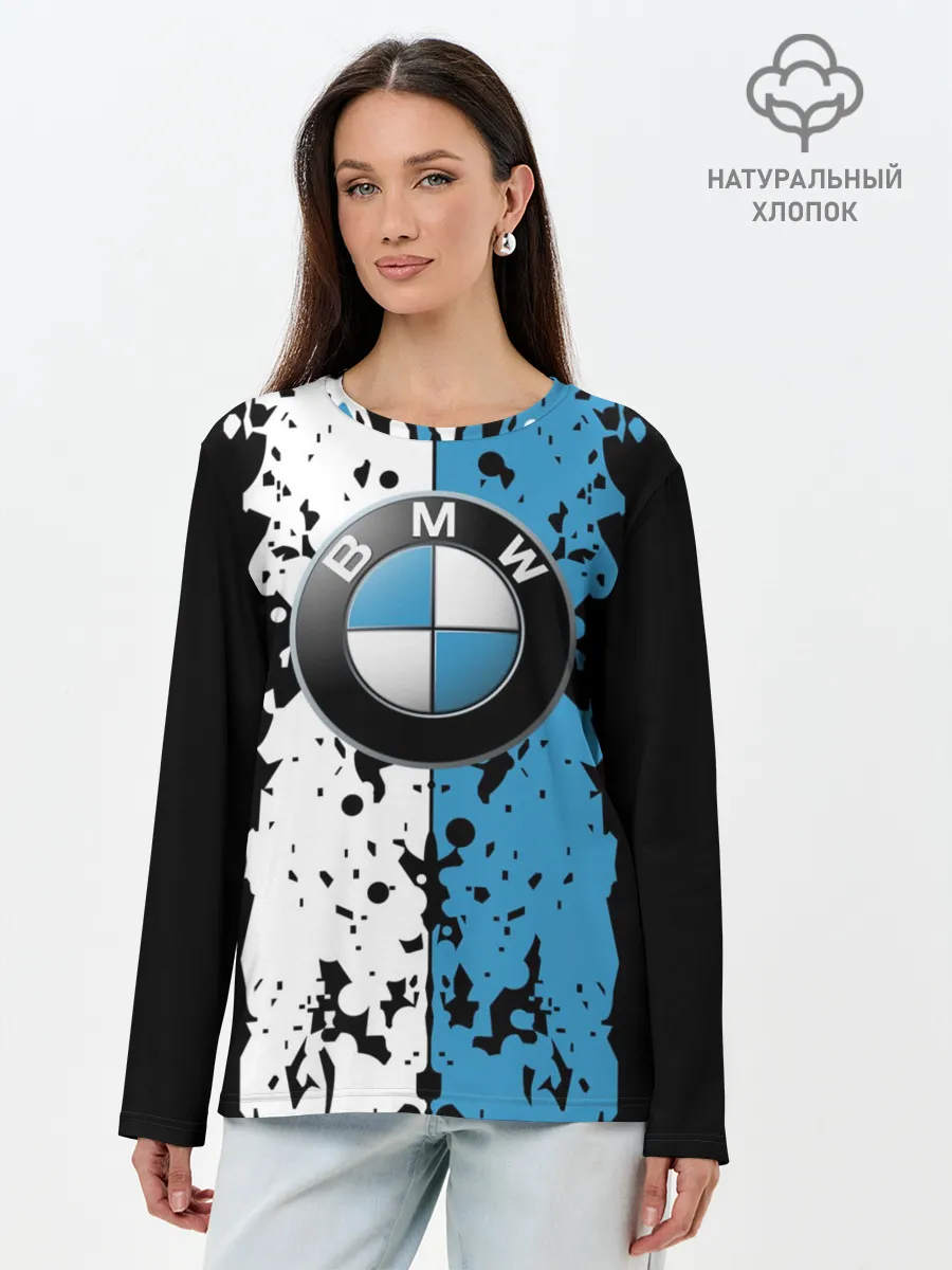 Лонгслив женский. Хлопок / BMW sign
