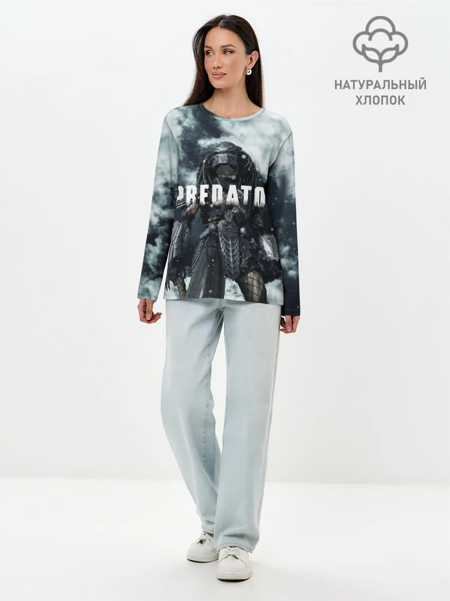 Лонгслив женский. Хлопок / Фильм /Хищник/