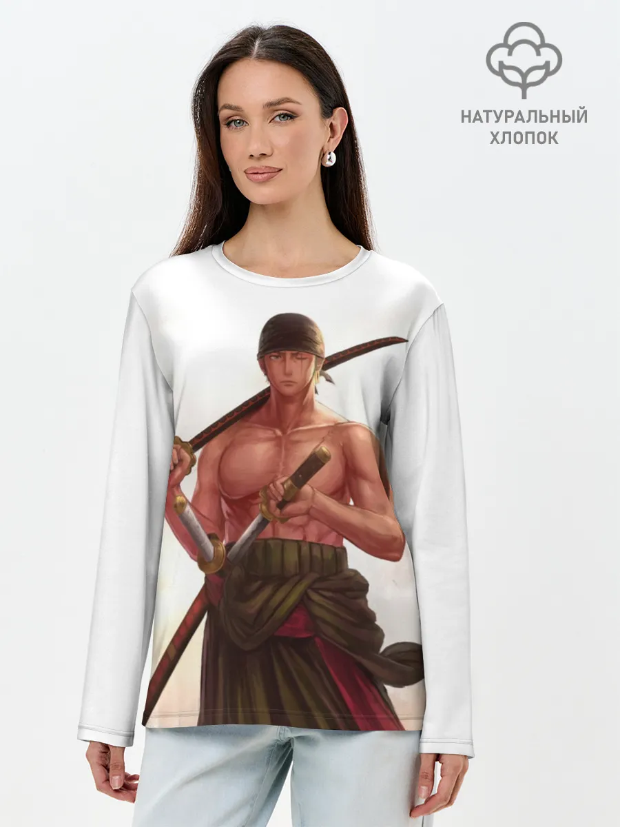Лонгслив женский. Хлопок / One Piece - Zoro