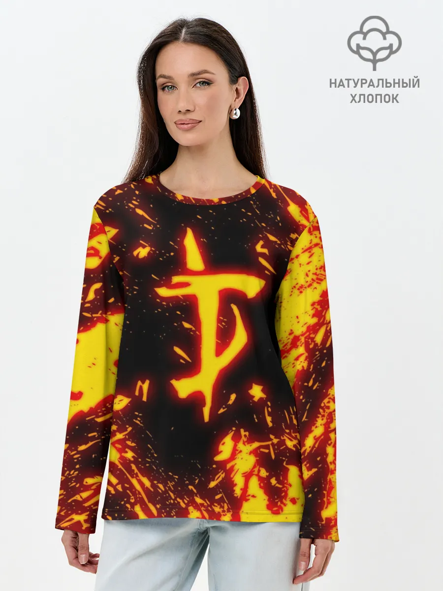 Лонгслив женский. Хлопок / DOOM THE CRUCIBLE | ДУМ
