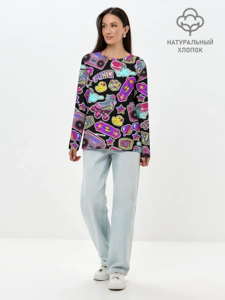 Лонгслив женский. Хлопок / Back to 90