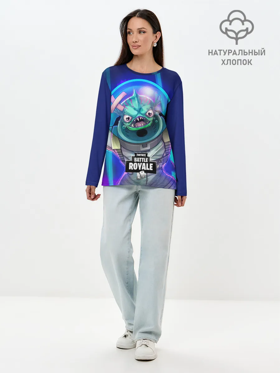 Лонгслив женский. Хлопок / Fortnite