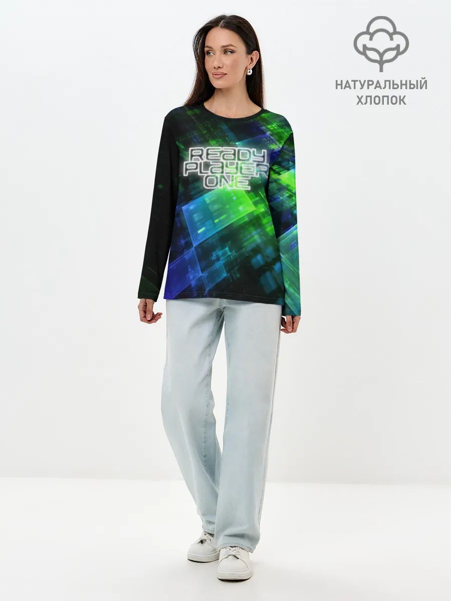 Лонгслив женский. Хлопок / READY PLAYER ONE