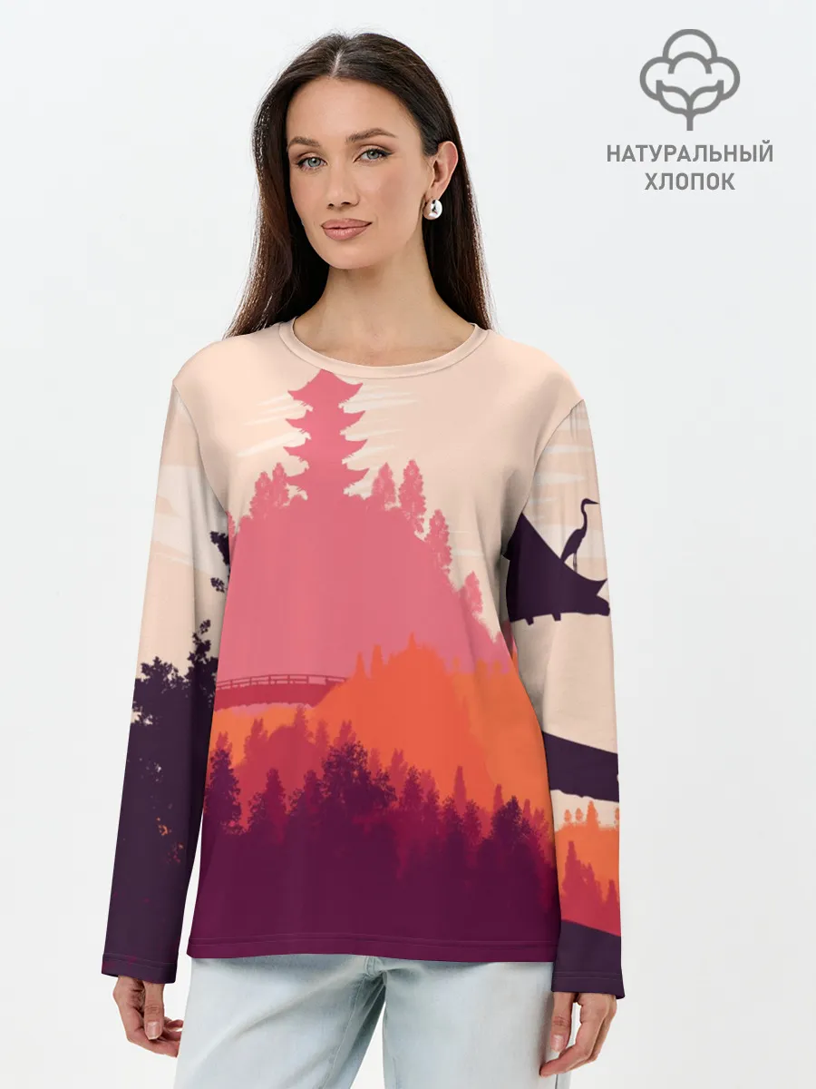 Лонгслив женский. Хлопок / Firewatch