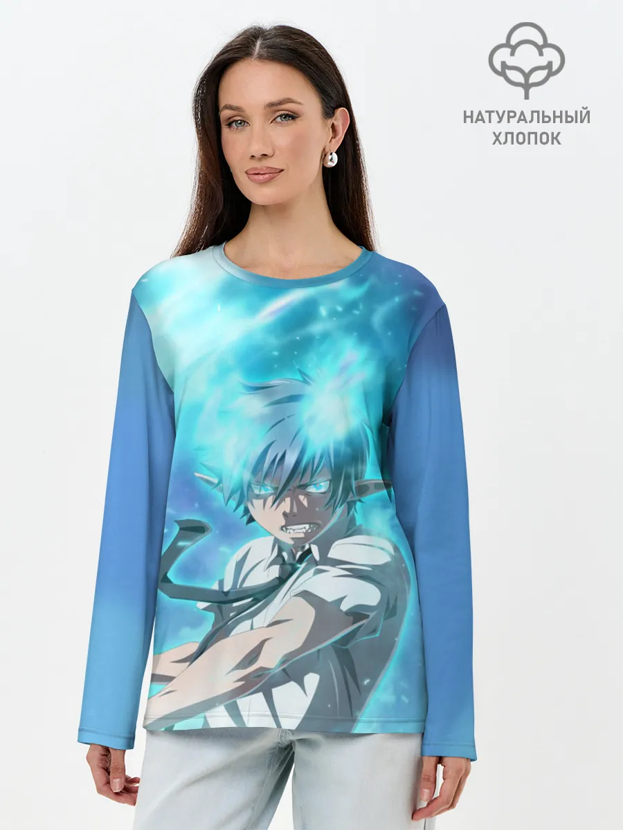 Лонгслив женский. Хлопок / Рин Окумура