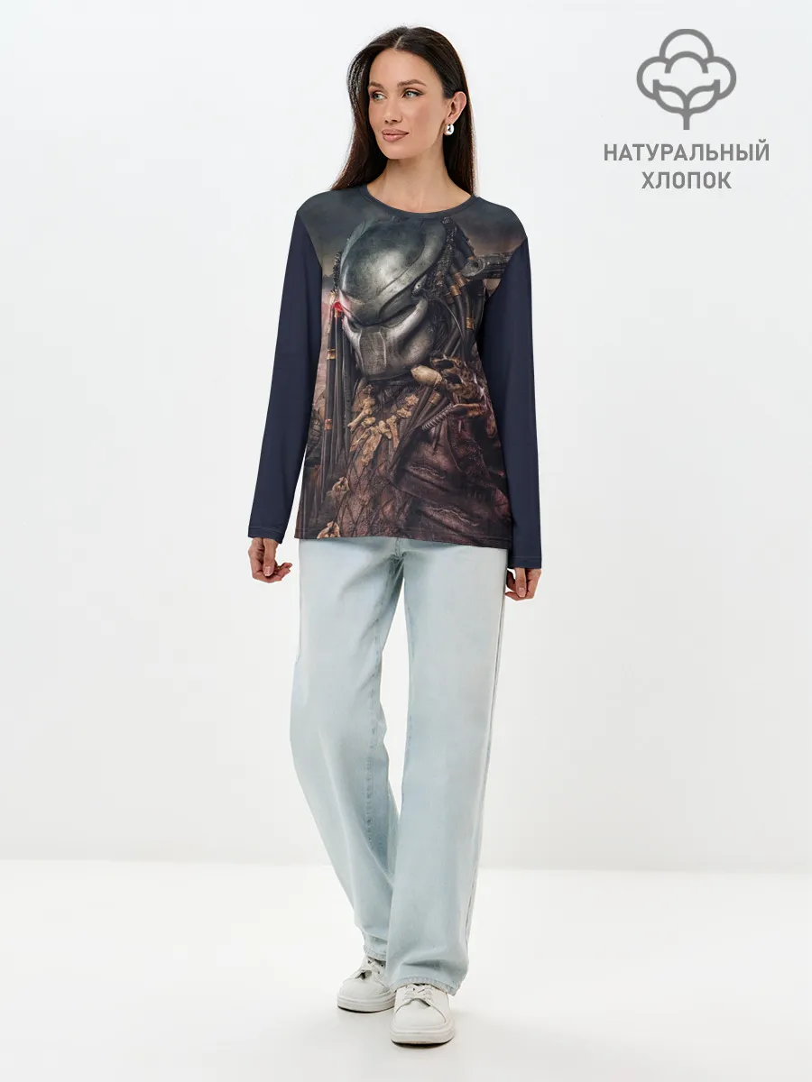 Лонгслив женский. Хлопок / Хищник | Predator