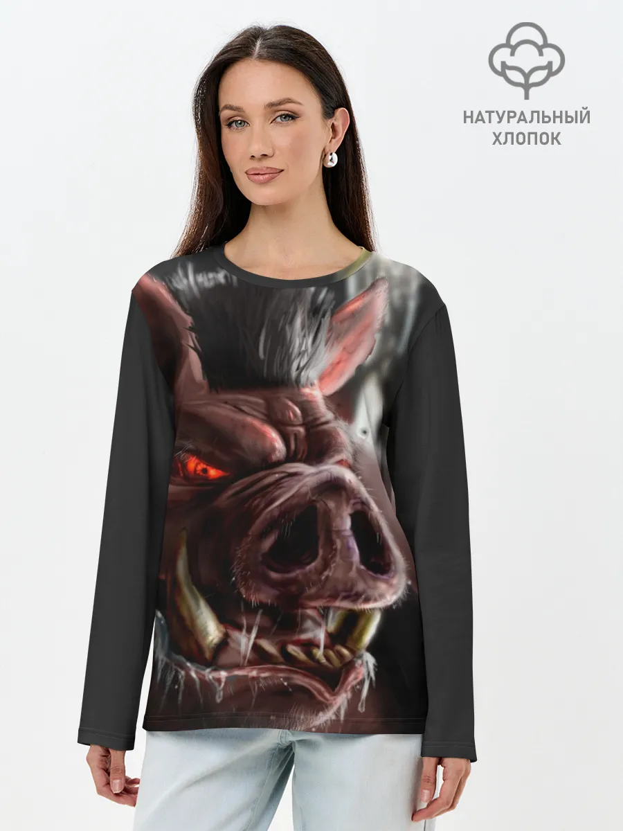 Лонгслив женский. Хлопок / DUKE NUKEM