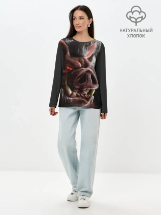 Лонгслив женский. Хлопок / DUKE NUKEM