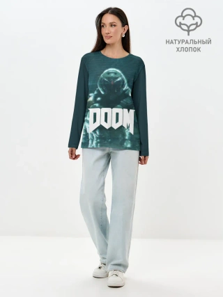 Лонгслив женский. Хлопок / DOOM