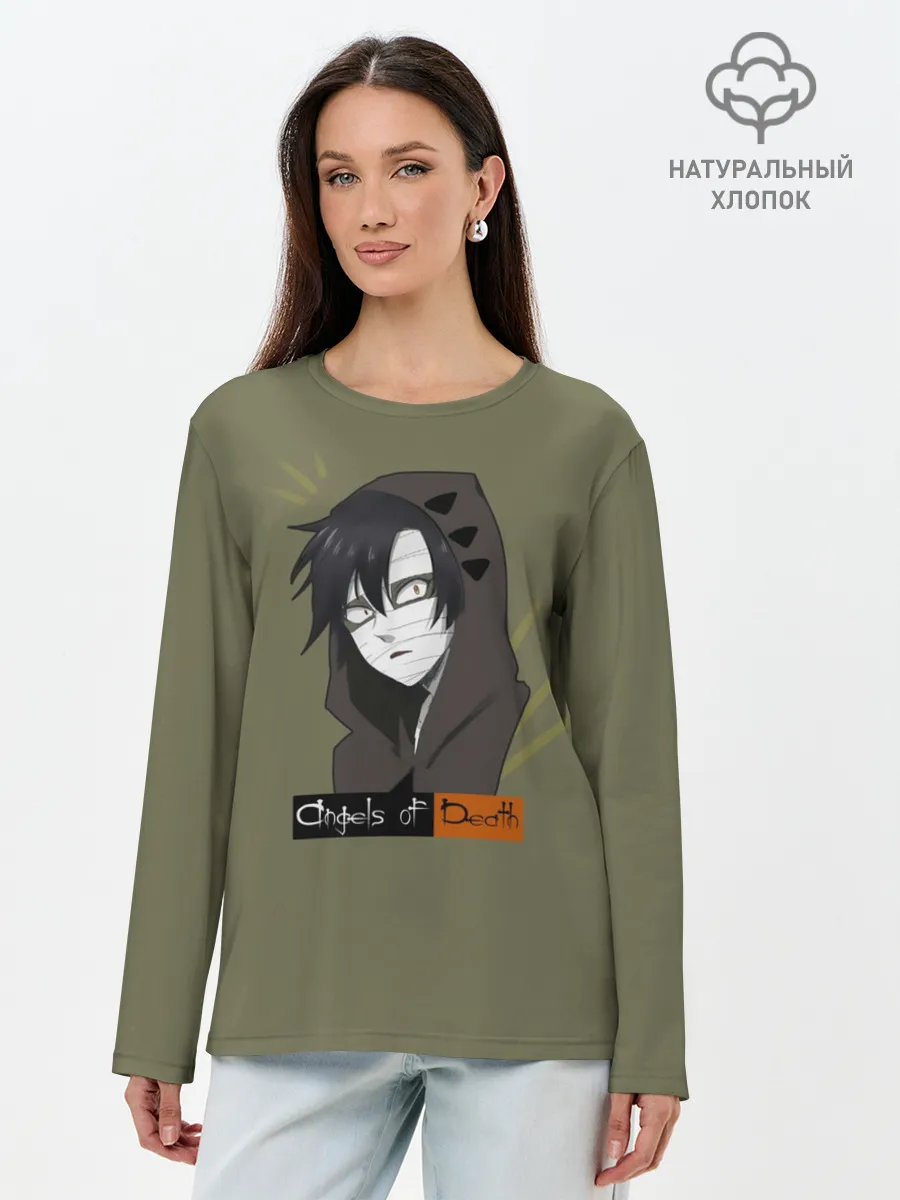Лонгслив женский. Хлопок / Зак ангел