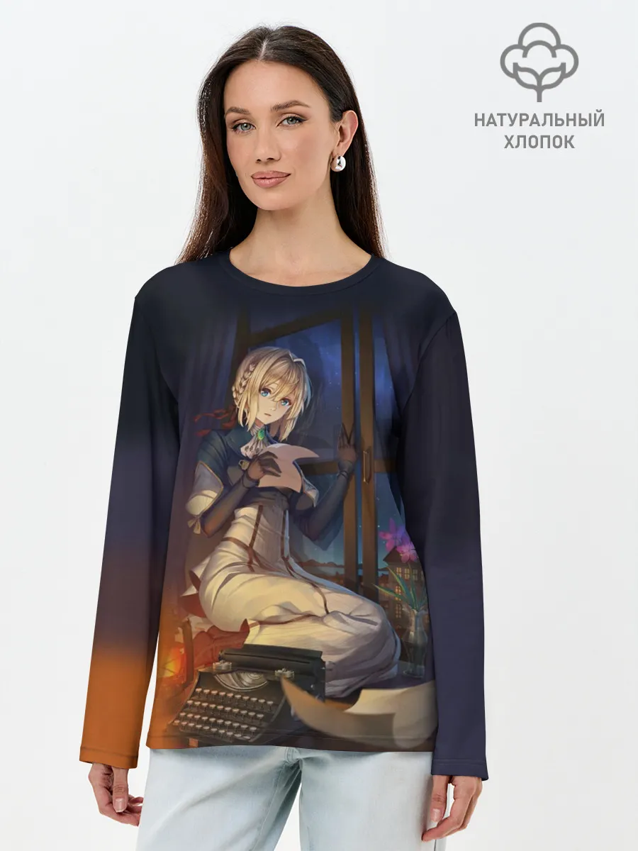 Лонгслив женский. Хлопок / Violet Evergarden