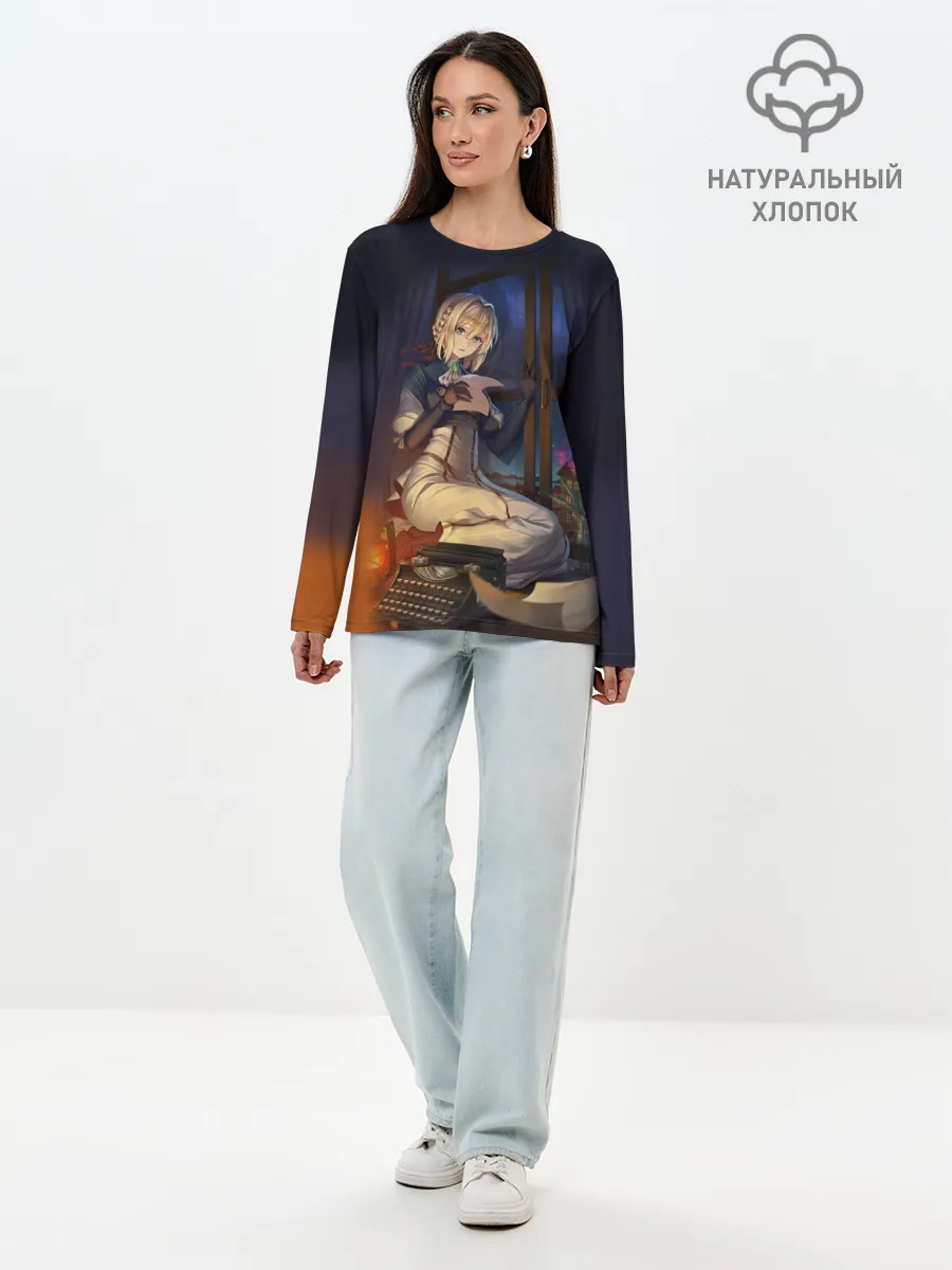 Лонгслив женский. Хлопок / Violet Evergarden