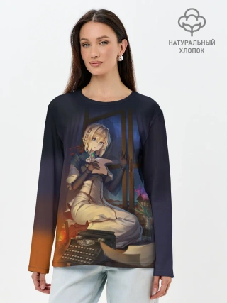 Лонгслив женский. Хлопок / Violet Evergarden