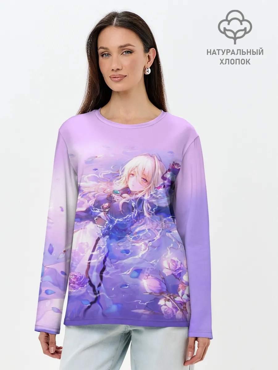 Лонгслив женский. Хлопок / Violet Evergarden