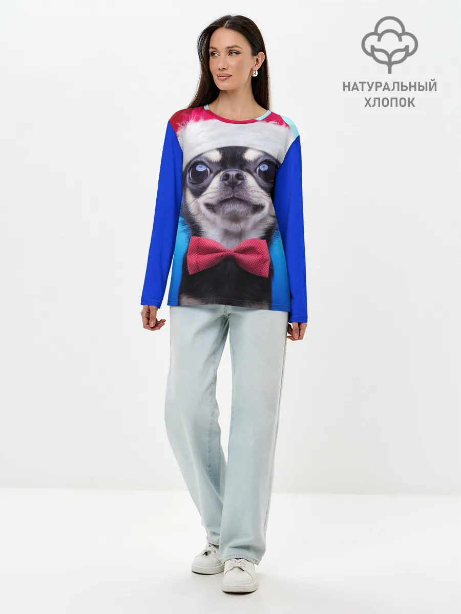 Лонгслив женский. Хлопок / рождество