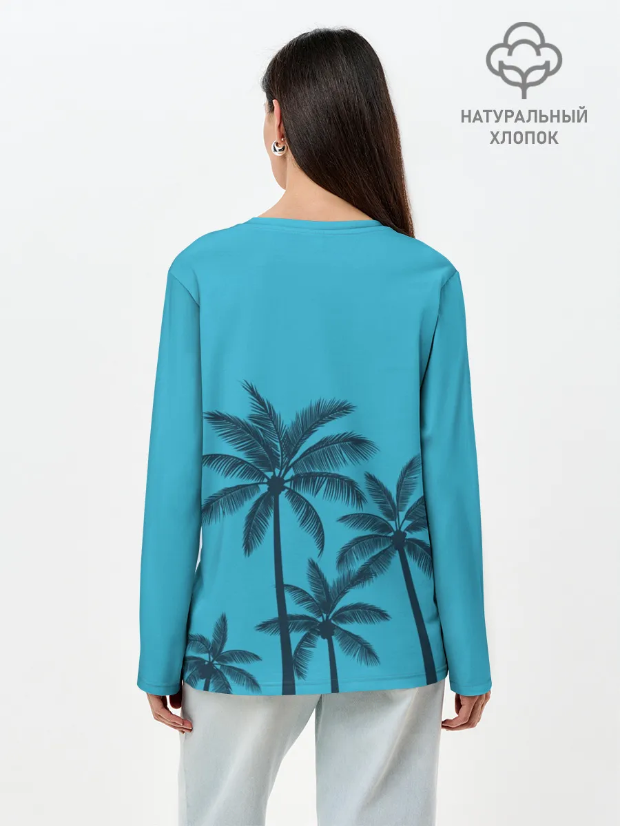 Лонгслив женский. Хлопок / Good vibes only