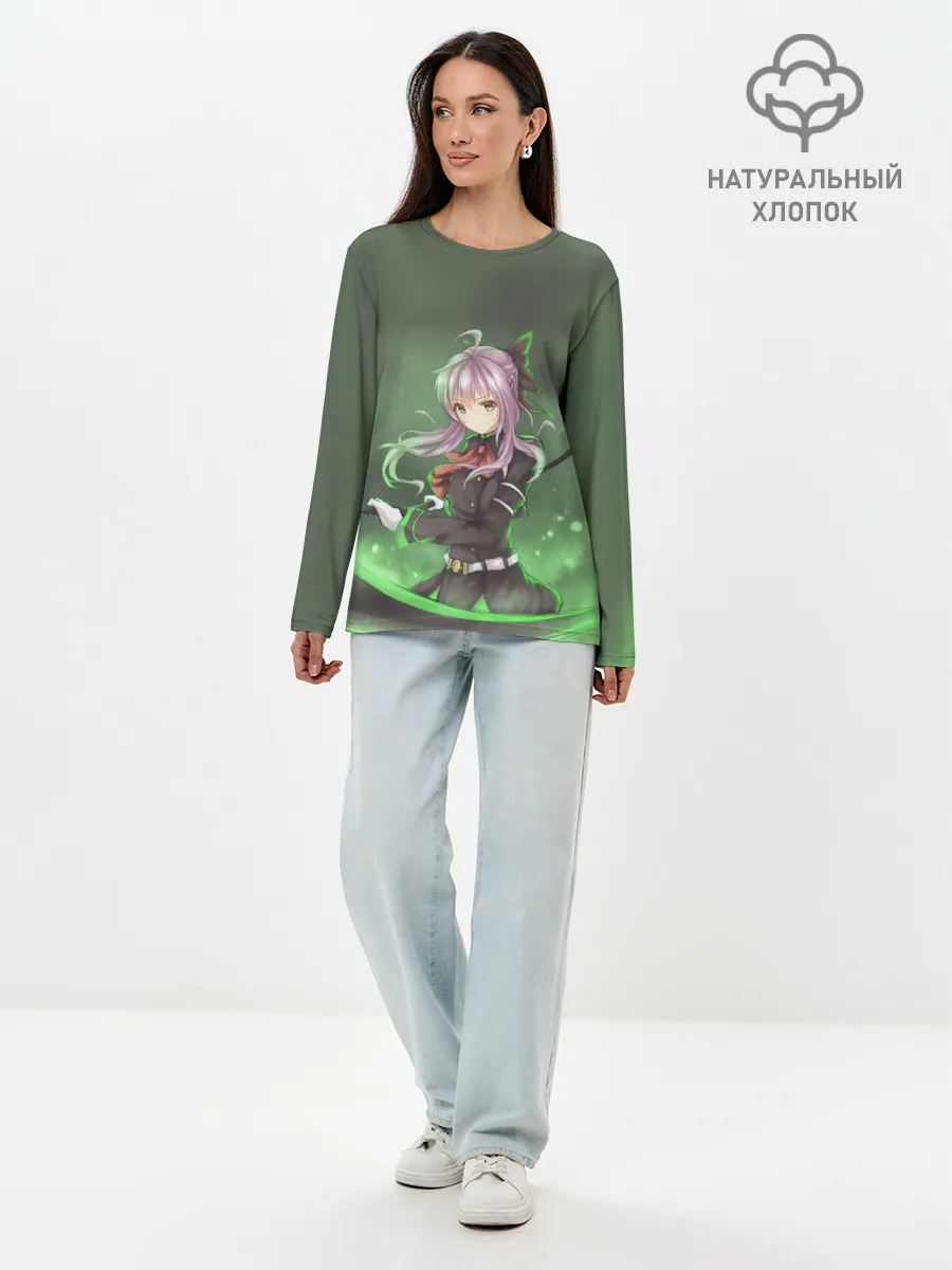 Лонгслив женский. Хлопок / Шиноа Хиираги