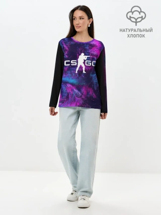 Лонгслив женский. Хлопок / CS GO HYPER BEAST LANDSCAPE