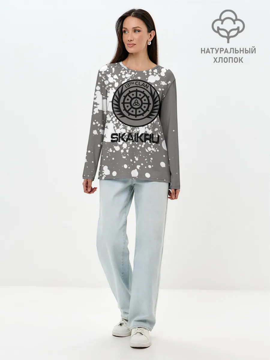 Лонгслив женский. Хлопок / Skaikru